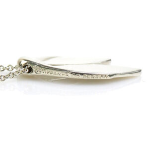 Tiffany Co Whale Tail Necklace Sterling Silver